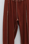BASERANGE Track Pants FOSP-RIB-AU23 Burnt Red